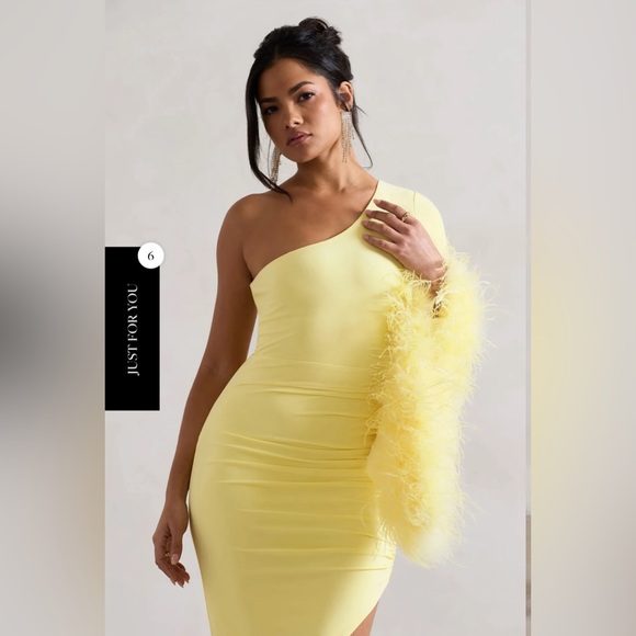 Beautiful Club London bodycon feather dress